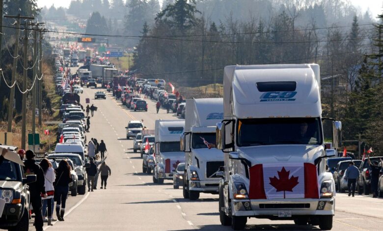camiones protesta Canadá