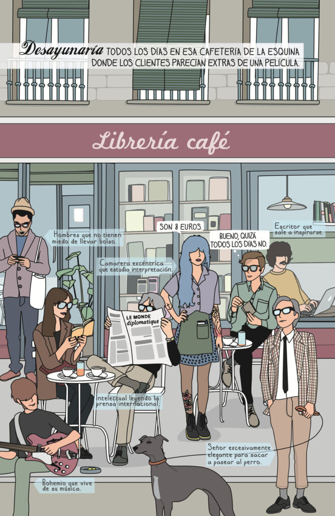Ilustración de Cooltureta: la novela gráfica, cedida por Moderna de Pueblo. Pulsa encima para conocer más sobre su obra.