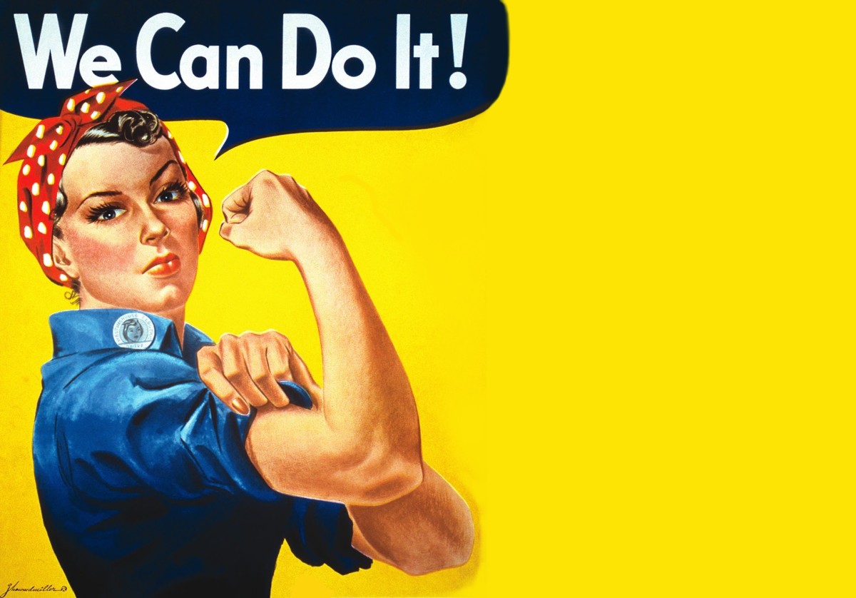 Cuadro feminista WE CAN DO IT. Rosie the riveter. Acabado de galería NUEVO